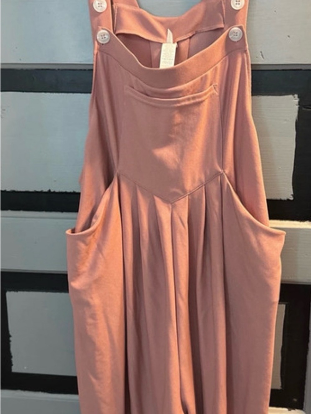 HALARA Dusty Rose Pinafore Jumpsuit with Pockets